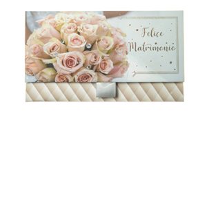 Biglietto Pochette Matrimonio Bouquet Fantasia Geometrica