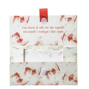 biglietto pochette 18 anni palloncini rossi