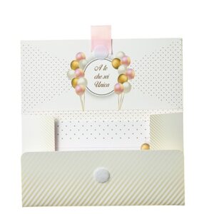 Biglietto Pochette 18 Anni Rosa Pastello & Oro è un biglietto augurale porta-soldi pensato per un compleanno di 18 anni.
