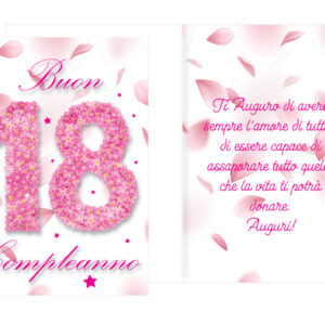 Biglietto Auguri 18 Anni Femmina