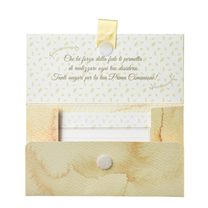 Biglietto Pochette “Prima Comunione” Acquerello