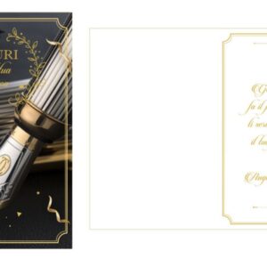 Biglietto di Auguri per Laurea Glitter Oro